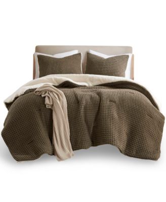 	Textured Knit Chenille 3-Pc. Comforter Set, King