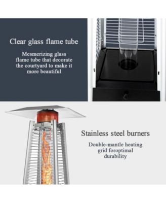42000 BTU Outdoor Black Pyramid Patio Heater with Cover