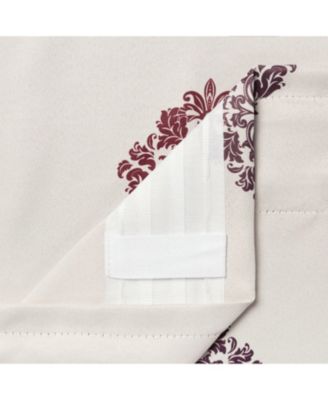 Premium 2-Panel Traverse Damask Room Darkening Curtains - 3-in-1 Back Tab, Rod Pocket, Ring Tab - for Windows Living Room Bedroom