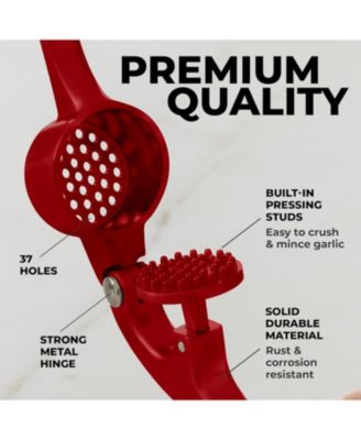 Stainless Steel Garlic Press – Durable, Easy-Squeeze Handle, Garlic Masher