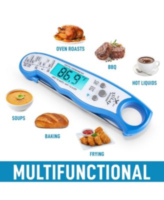 Instant Read Food Thermometer - Waterproof Digital Meat Thermometer