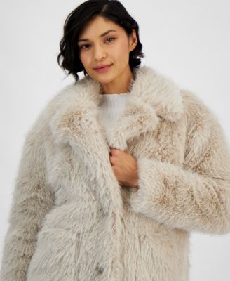 000★アンヌーク Collarless Shaggy Coat B02494 anuke (アンヌーク) Collarless Shaggy Coat