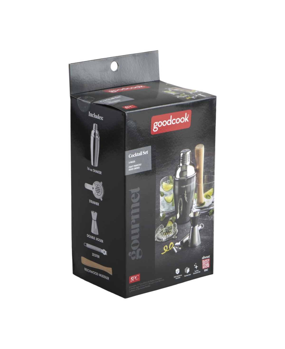 Good Cook Gourmet 5-piece Cocktail Set In Silver