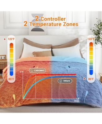 King Size Tufted Sherpa Electric Heated Blanket with Dual Control, 100" x 90"