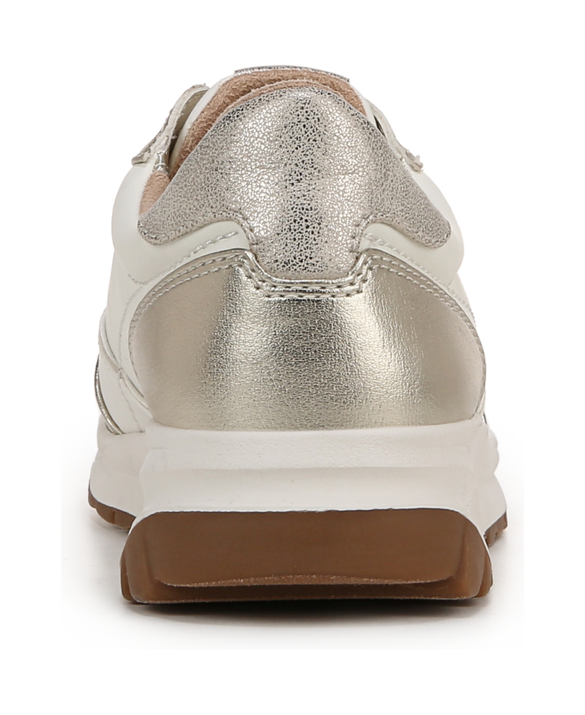 Shop Soul Naturalizer Jackson Lace-up Wedge Sneakers In White,champagne Faux Leather