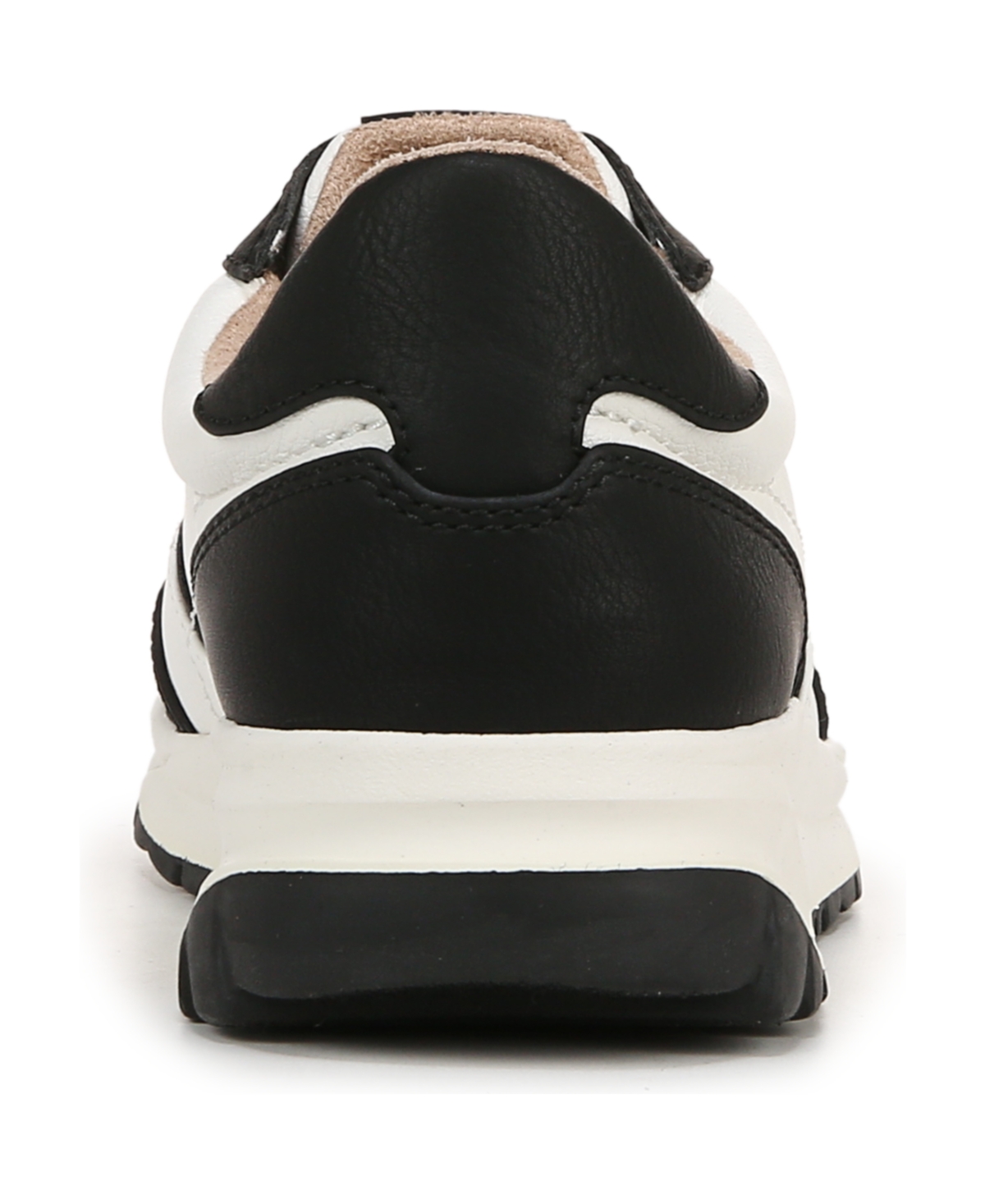 Shop Soul Naturalizer Jackson Lace-up Wedge Sneakers In Black,white Faux Leather