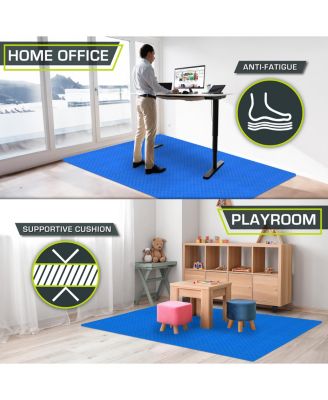 Checkered Puzzle Exercise Mat 1-in, 24 Sq Ft - 6 Tiles