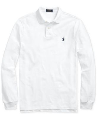 Men's Classic Fit Long Sleeve Mesh Polo