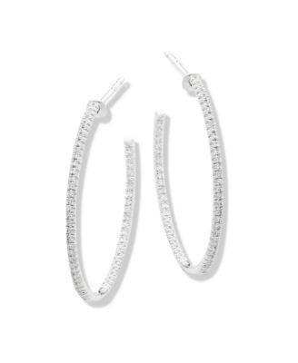 Rachelment 50MM Hoops - Silver