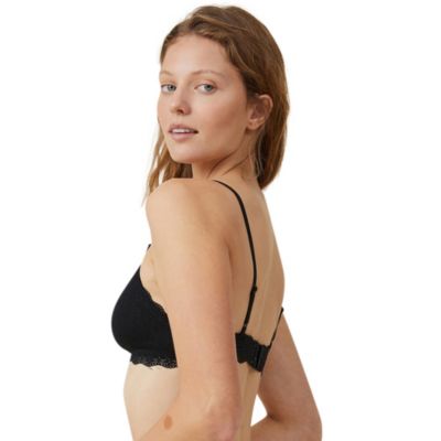 Women's Cotton Lace Triangle Padded Bralette