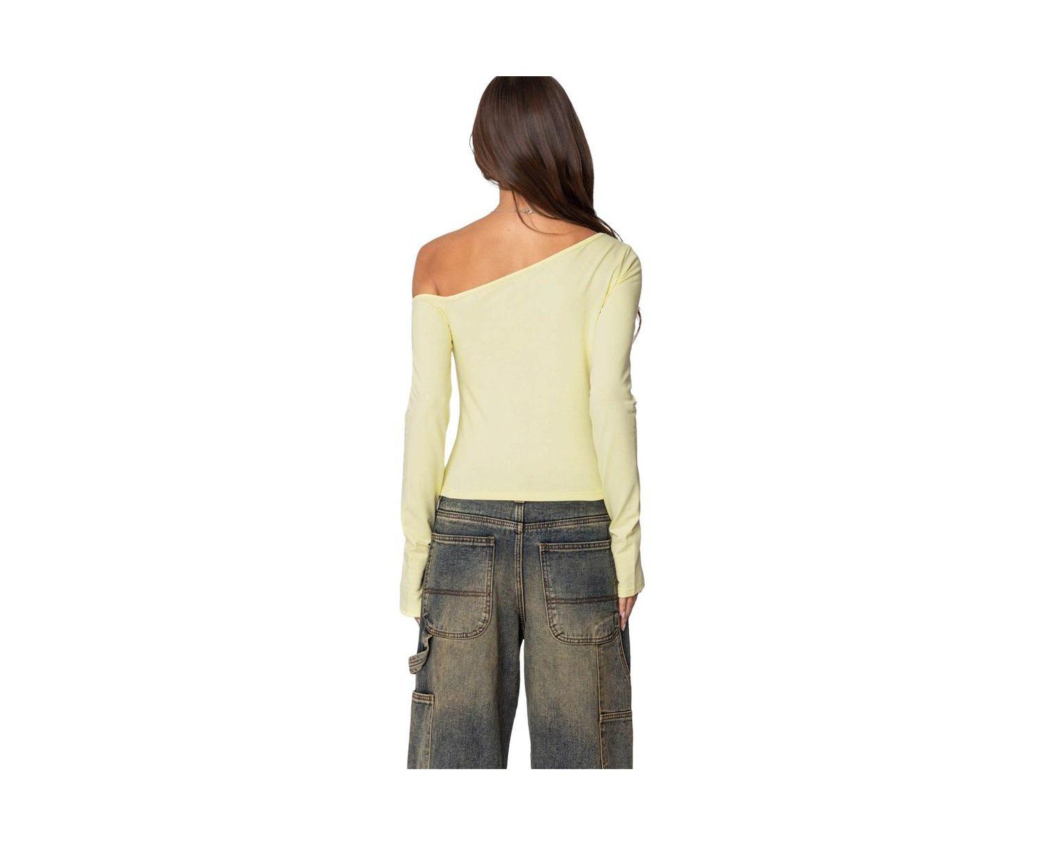 Womens Swan Asymmetric Top