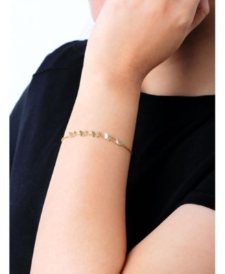 Butterfly Chain Bracelet in 14K Gold, 6.5 inches adj to 7.5 inches, approx. 3 grams