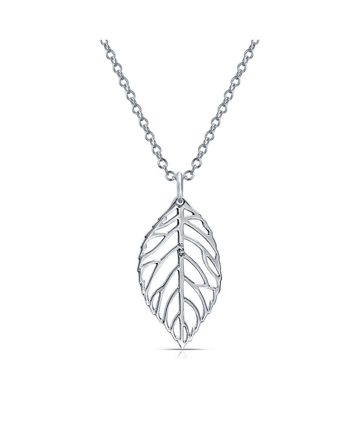 Bling Jewelry Native American Style Bohemian Boho Nature Open Leaf Dangling Pendant Necklace Western Jewelry For Women For .925 Sterling Silver With C