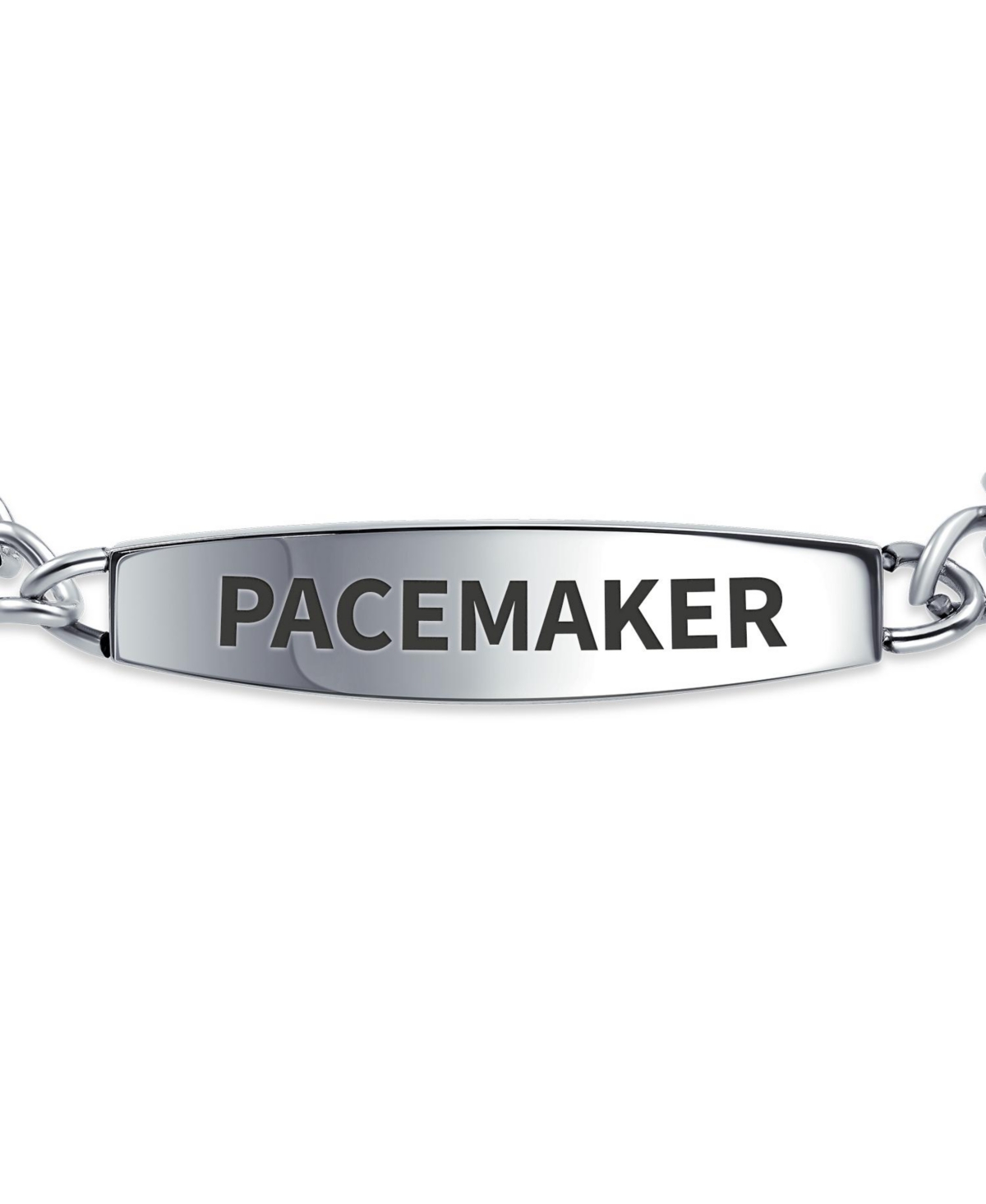 Bling Jewelry Pacemaker Medical Identification Id Bracelet Miami Cuban Link Chain For Women Stainless Steel