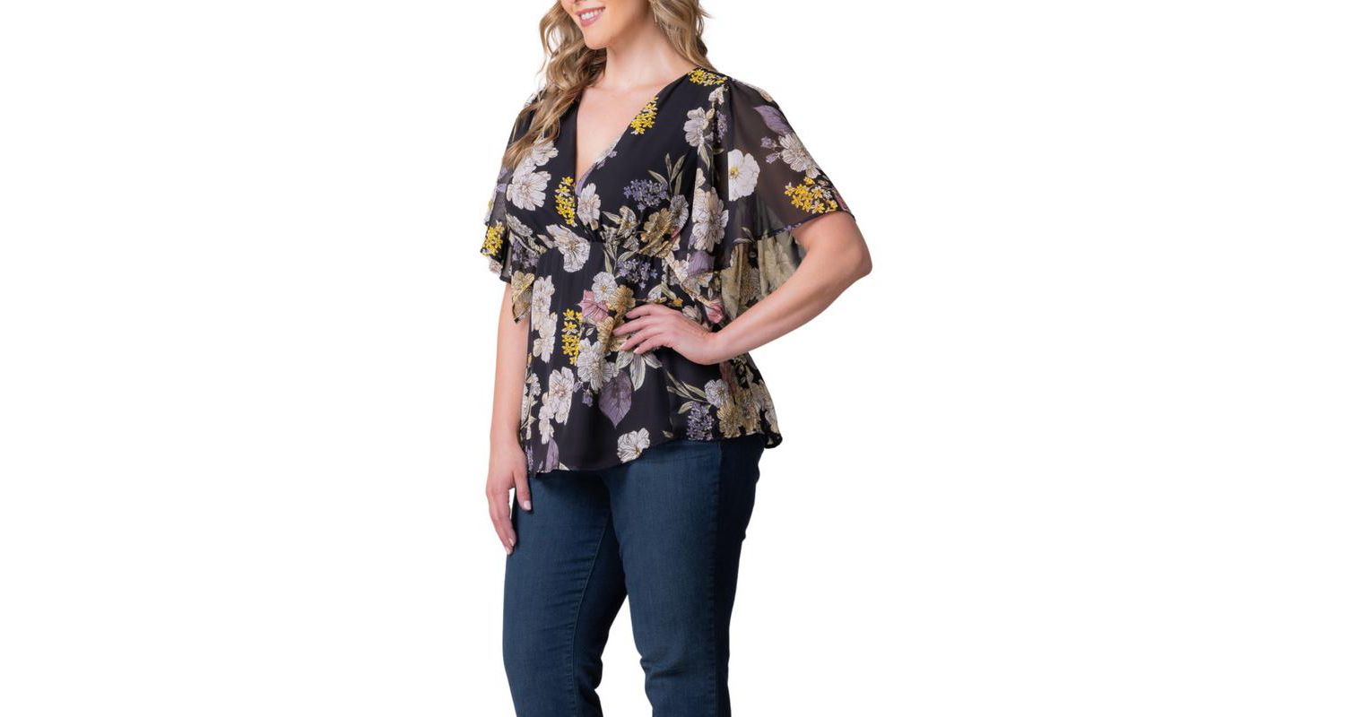 Plus Size Seaside Serenade Peplum Top