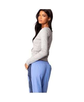 Womens Mora Lace Trim Ribbed T Shirt