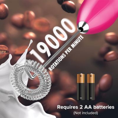 Milk Frother Battery Operated Foam Maker For Coffee With Stainless Steel Stand