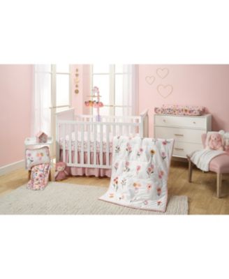 Little Garden Ultra-Soft Pink Minky Floral Baby Changing Pad Cover