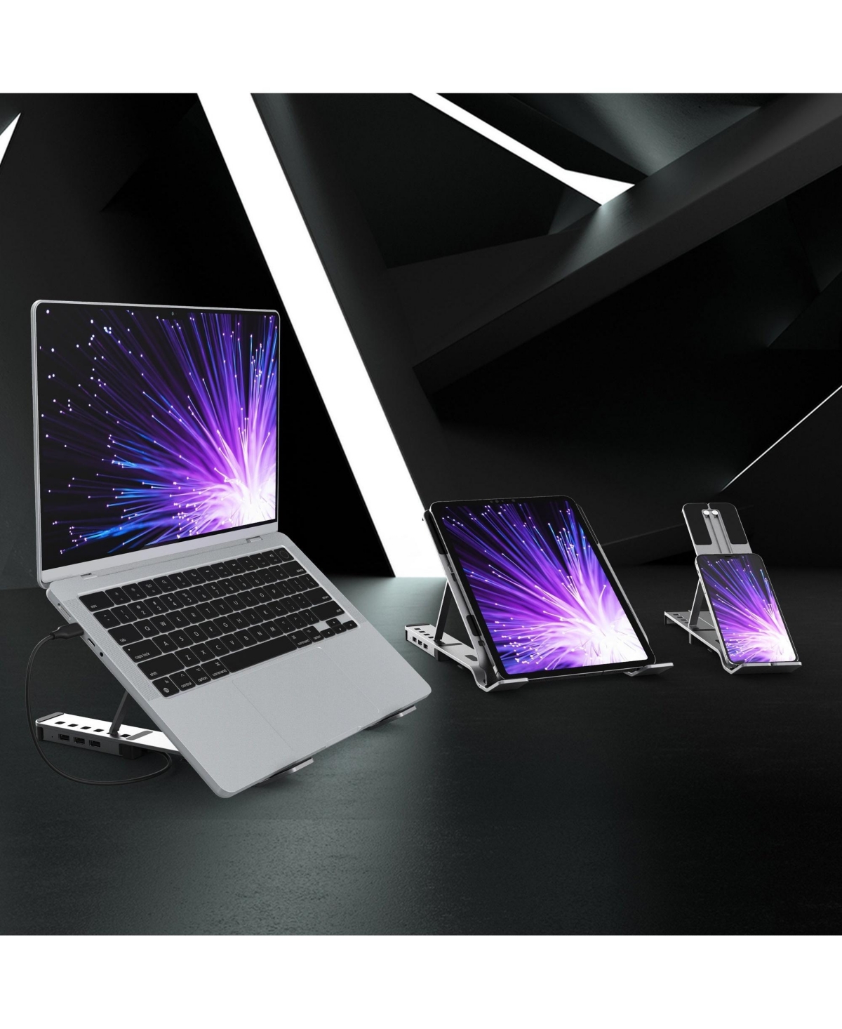 j5create Laptop Stand with Usb 4-Port Hub - balanced  versatile