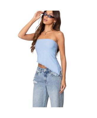 Women's Vivi Mesh Asymmetric Tube Top