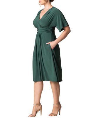 Plus Size Gia A-Line Midi Dress with Pockets