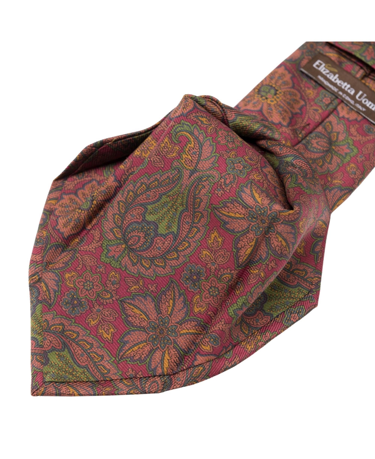 Trevi - Printed Silk Tie for Men - Ruby