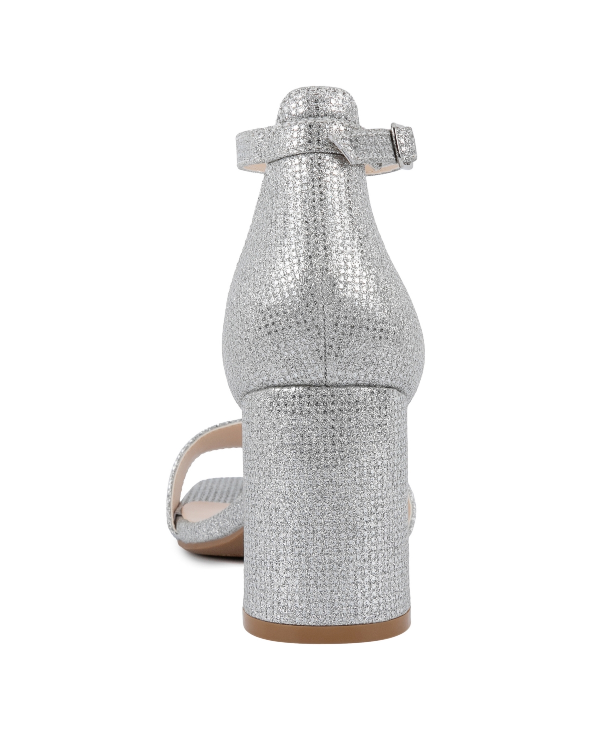 Jones New York Women's Early Two Piece Block Heel Dress Sandals In Light Silver