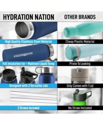 Hydration Nation Stainless Steel 32 oz. Vacuum Insulated Water Bottle
