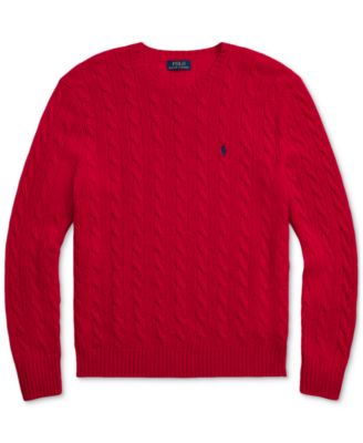 Men's Wool-Cashmere Cable-Knit Sweater