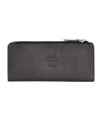 Ladies Slim Clutch Wallet with Top Zipper