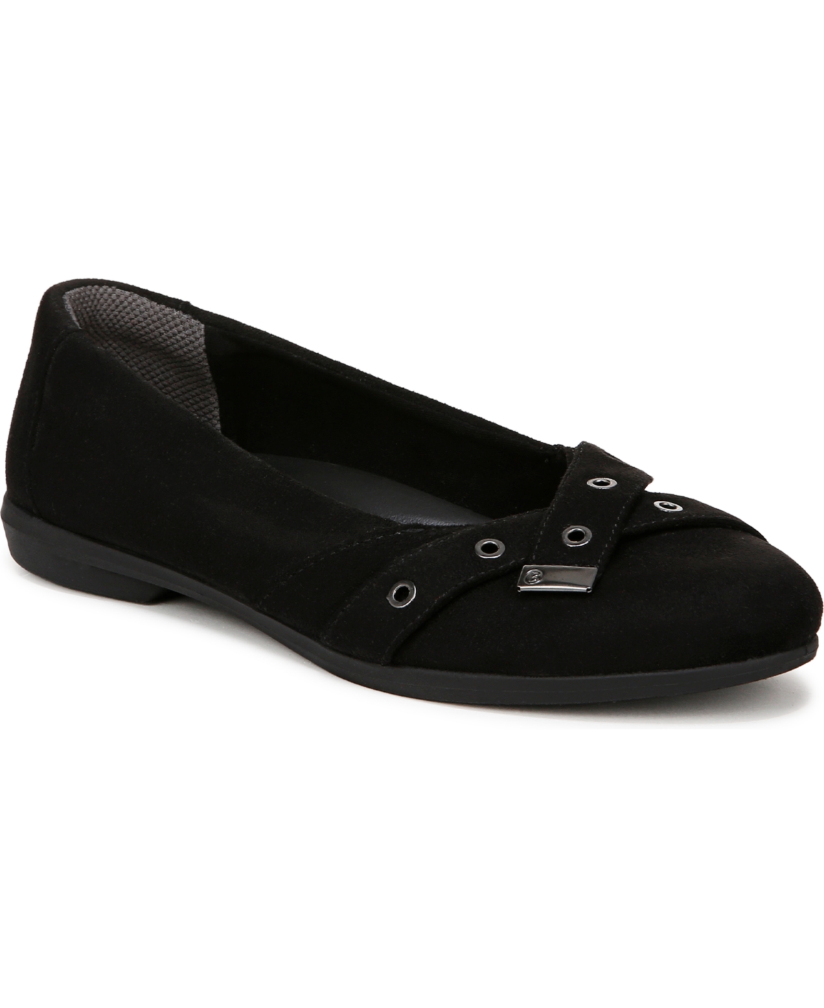 Bzees Kira Washable Ballet Flats In Black Microfiber