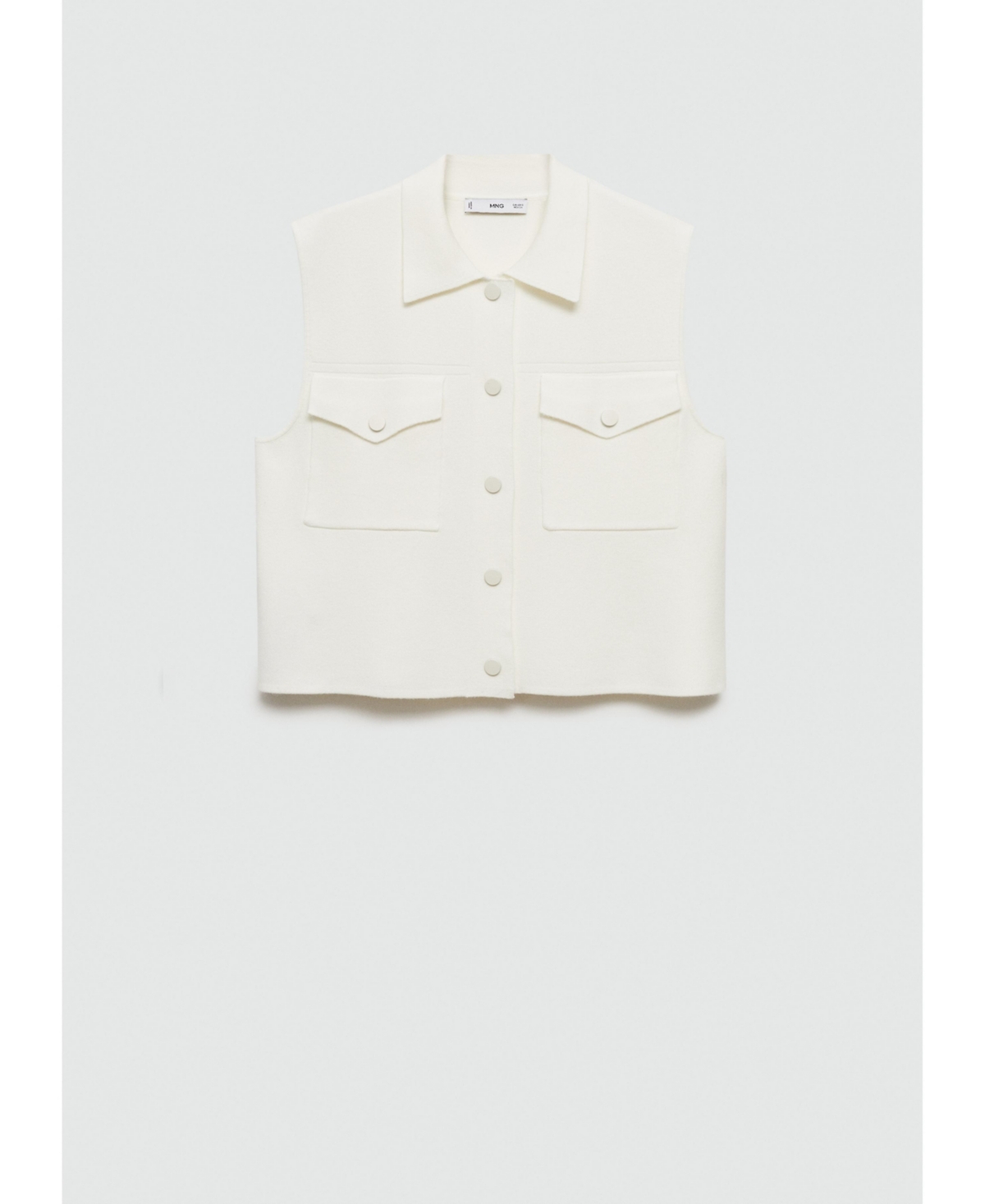 Mango Women's Pockets Detail Knitted Vest