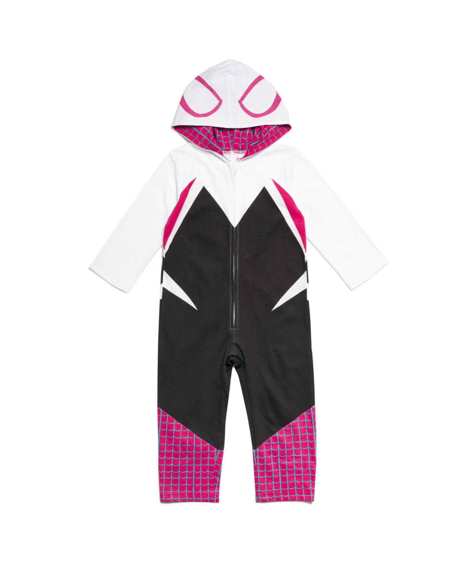 Toddler Girls Marvel Spider-Gwen Ghost Spider Zip Up Cosplay Coverall Newborn to