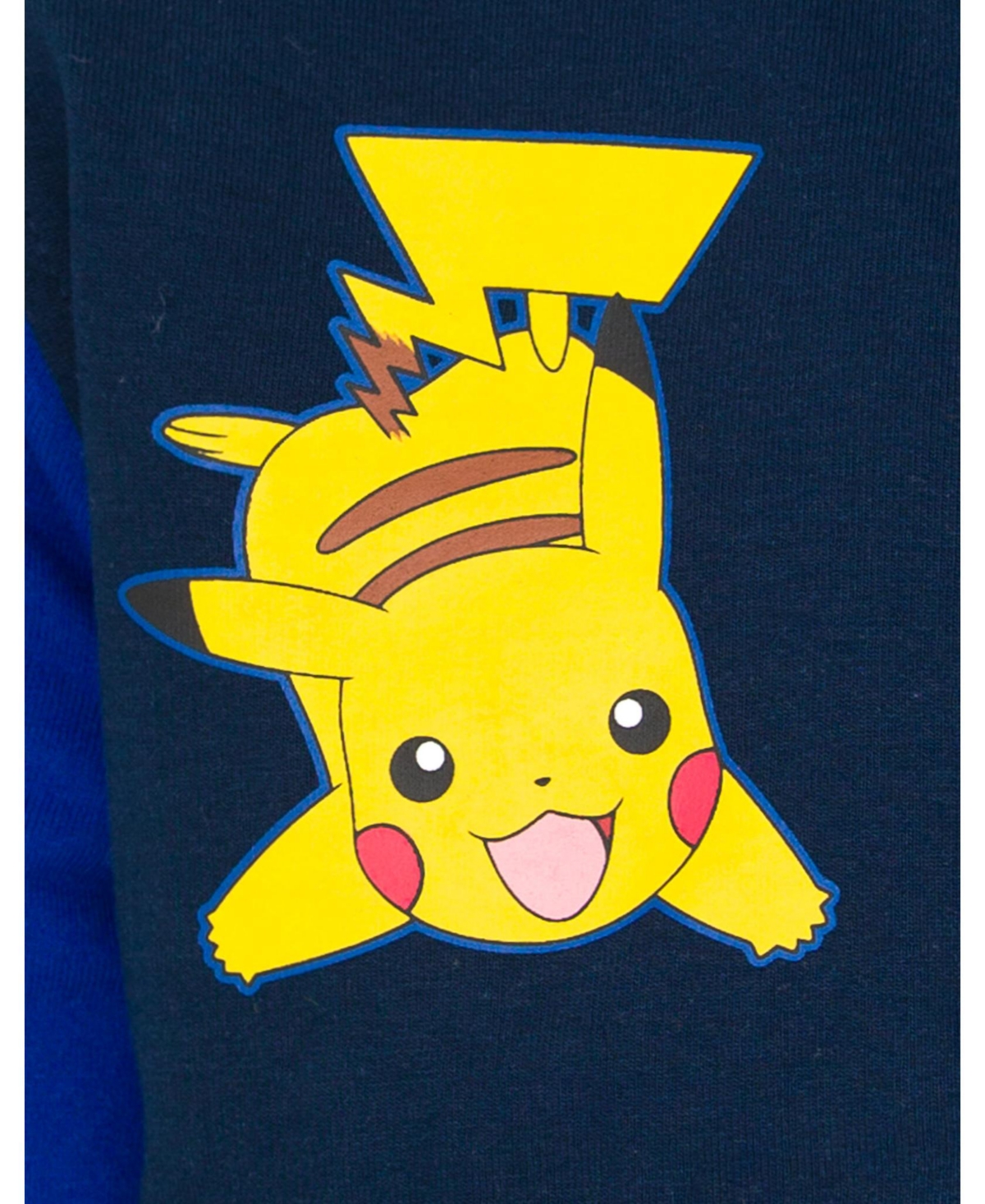 Pokemon Boys French Terry Zip Up Varsity Bomber Jacket to (4 - 18-20) - pikachu