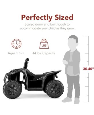 6V Kids Ride-On 4-Wheeler Quad ATV Car w/ 1.8mph Max Speed, Treaded Tires