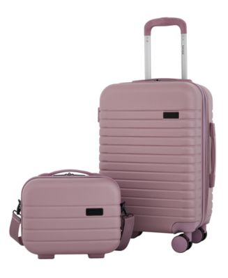 Kensie Graceful Collection 2 Pc. Expandable Rolling Hardside Luggage Set Discreet Muave