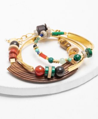 18K Gold Plated Sri Mai Tei Bangle Bracelet