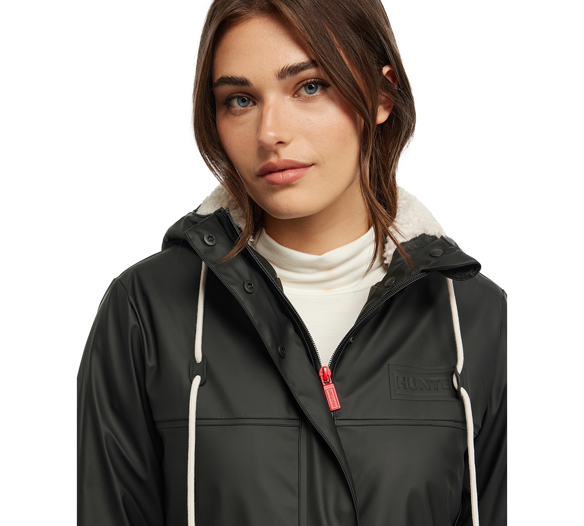 Hunter Women's Longline Padded Rubberized Coat