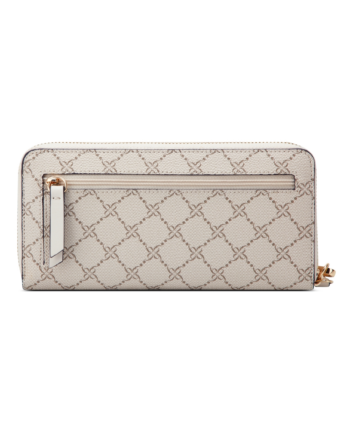 Nine West Lockup Zip Around With Wristlet Wallet In Mushroom Logo Milk