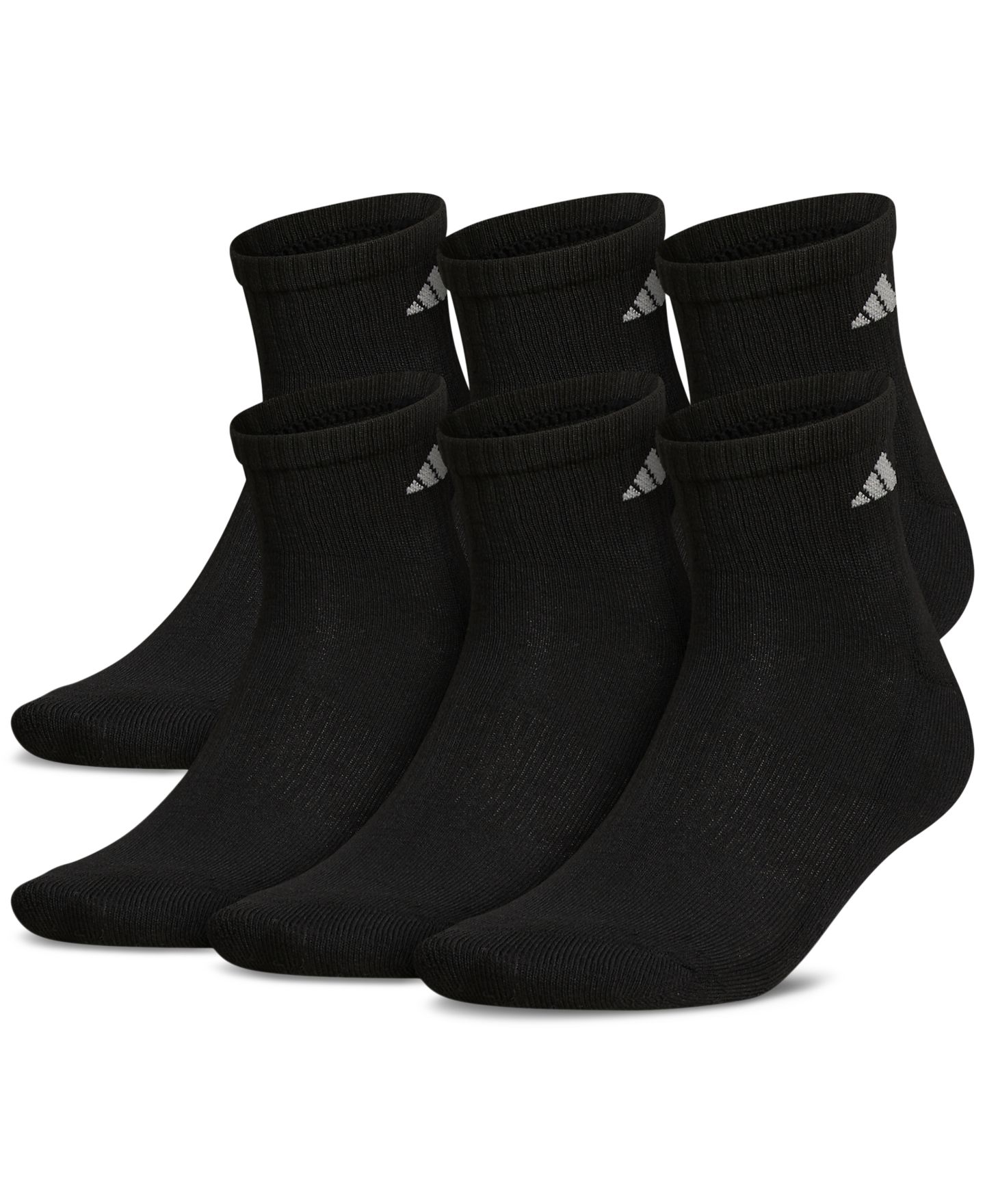 Носки для мужчин, укороченные, с амортизацией, 6 шт. — adidas, цвет: Чёрный — фото 1