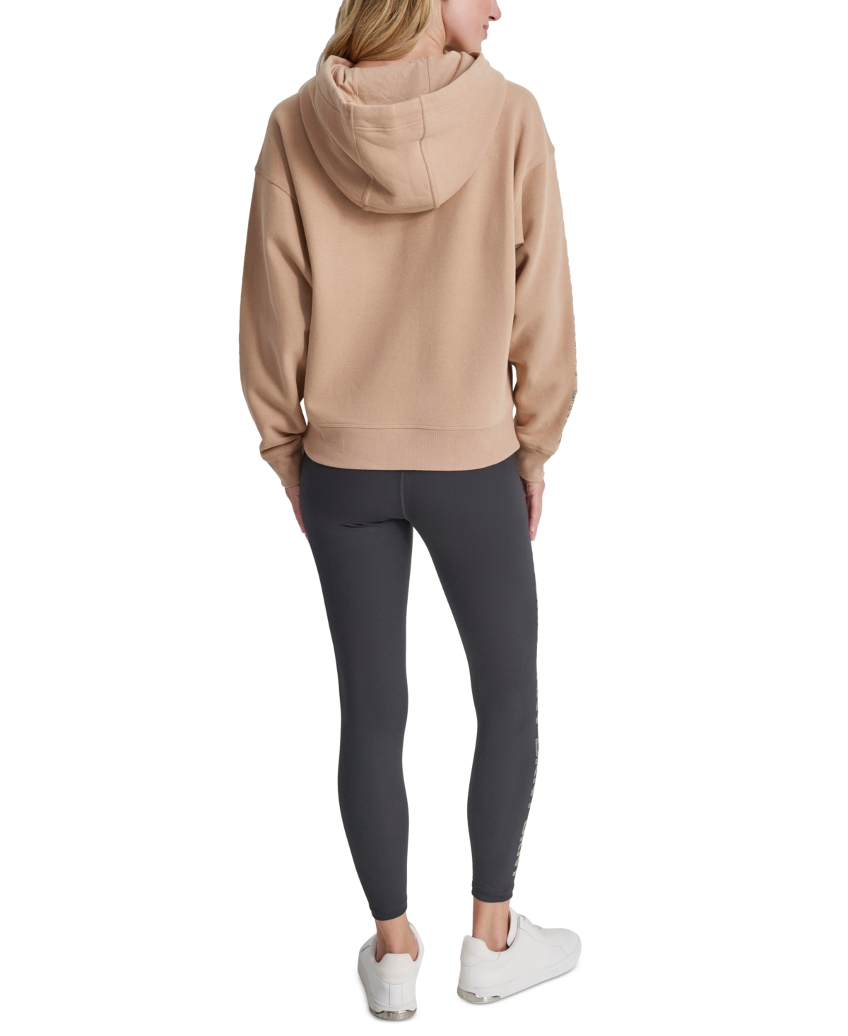 Dkny Sport Women's Rhinestone Logo Fleece Hoodie