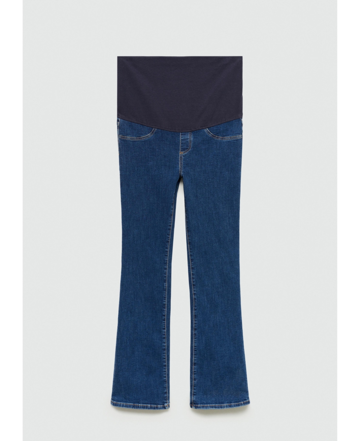 Mango Women's Maternity Flared Jeans In Dark Blue