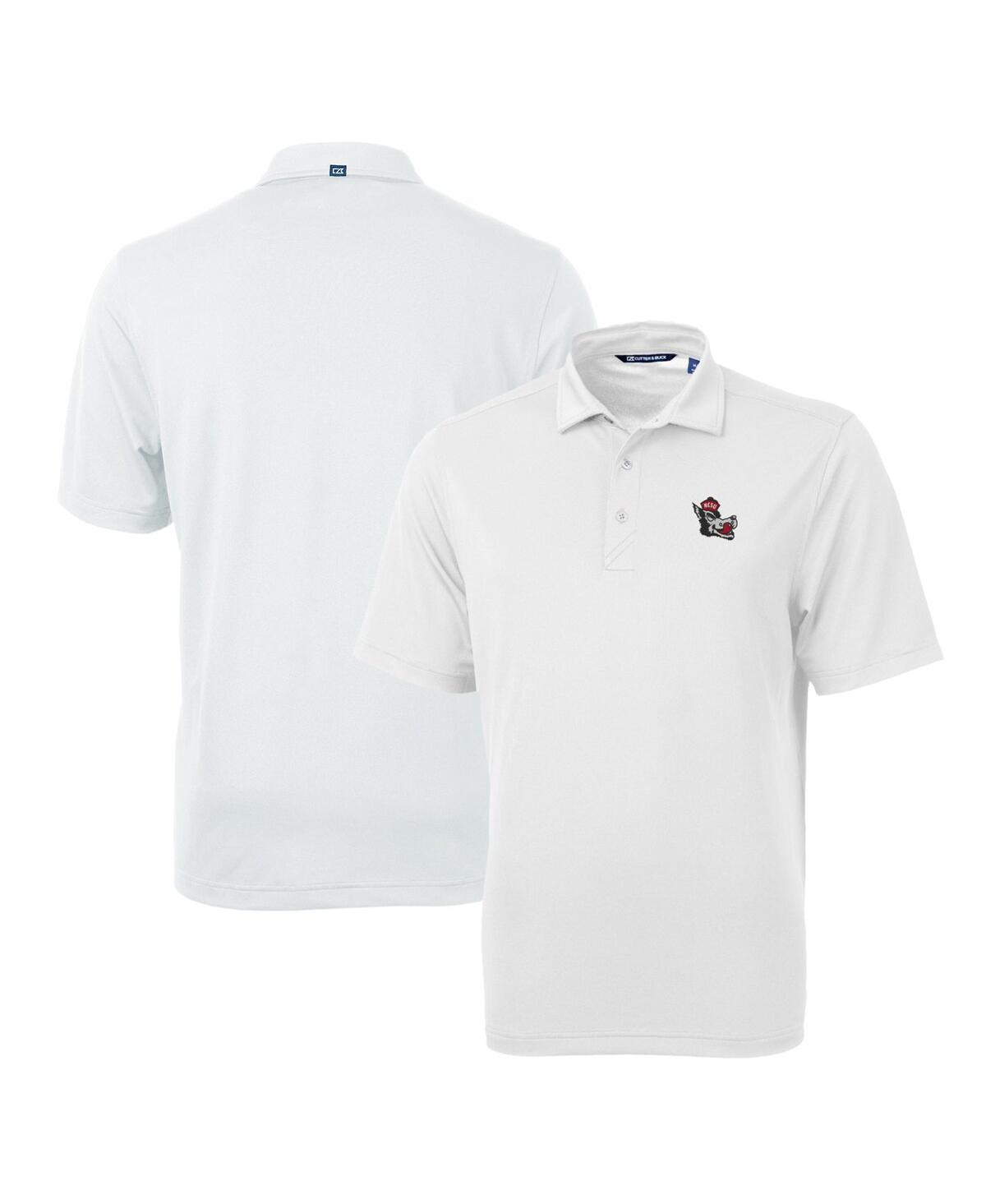 Cutter & Buck Men's Nc State Wolfpack Team Logo Virtue Eco Pique Polo In White