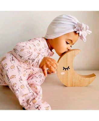 Baby Girls Milk and Cookies Pink Convertible Footie