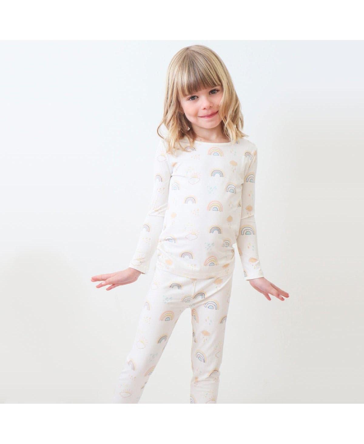 Bellabu Bear Unisex KidsSet of 2 Piece Pajamas - Rainbows