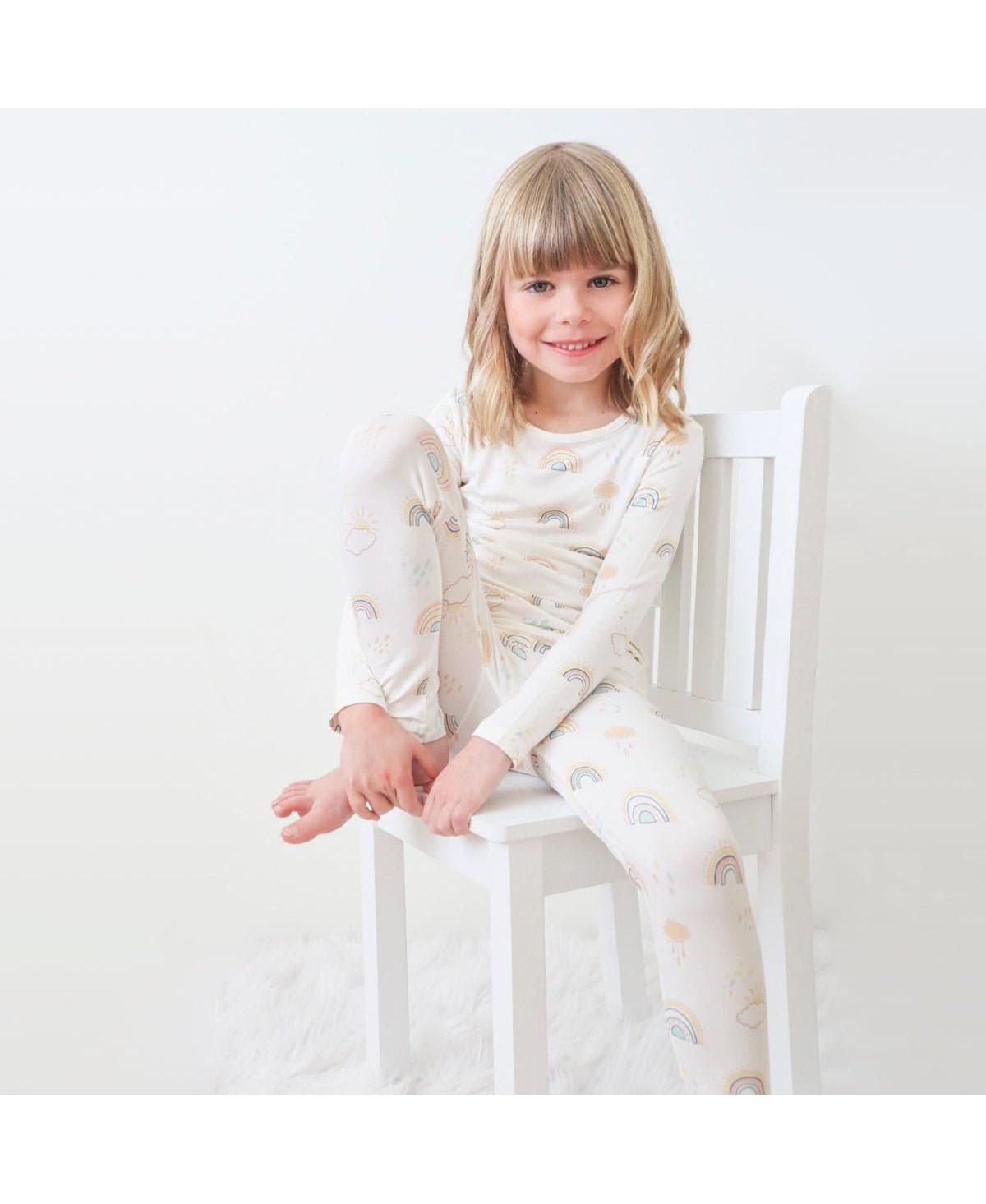 Bellabu Bear Unisex KidsSet of 2 Piece Pajamas - Rainbows