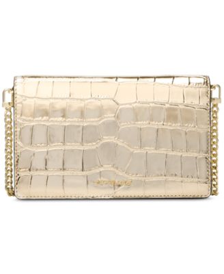 Michael Kors - Jet Set Small Metallic Leather Flap Chain Crossbody