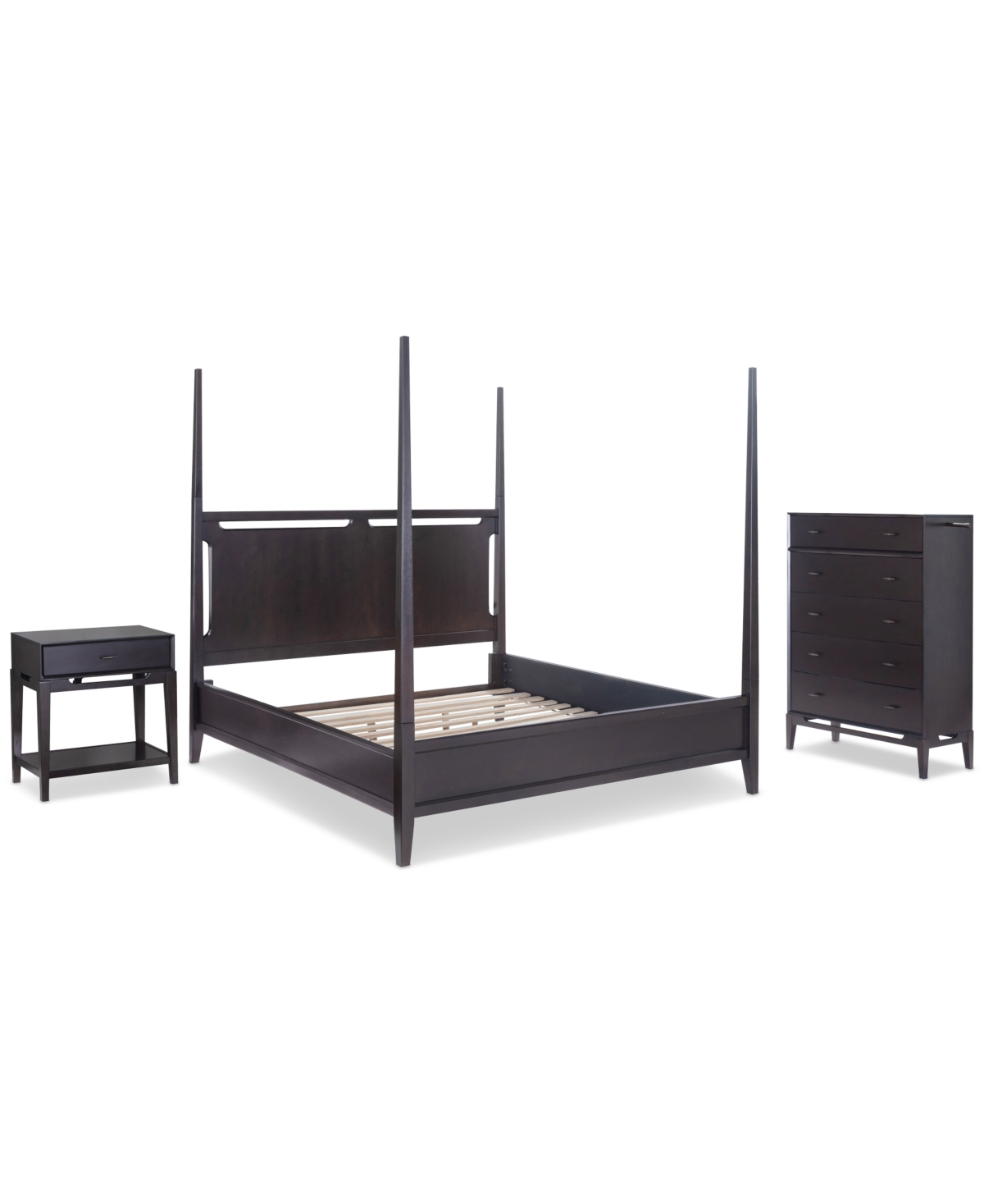 Macy's Addelyn 3 Pc. Set (california King Panel Bed, Chest & 3-drawer Nightstand) In Brown