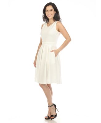 Women's Solid Fit and Flare Dress