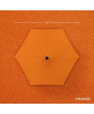 7.5ft Heavy-Duty Outdoor Market Patio Umbrella w/ Push Button Tilt, Easy Crank